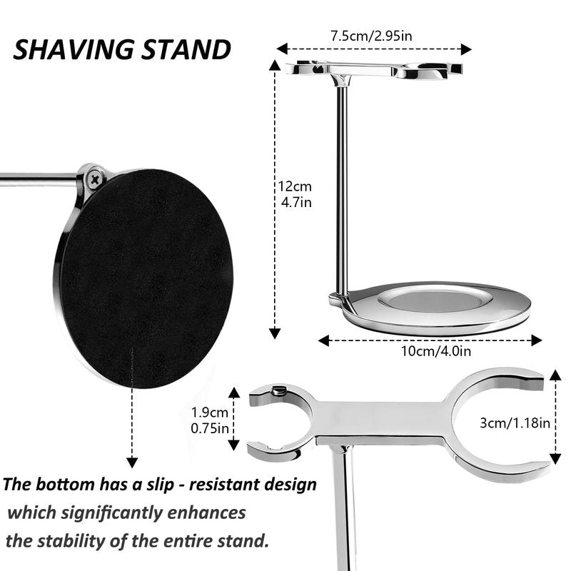 GRUTTI Shaving Brushes Kit For Men, 3 In 1 Shaving Brush Set Includes Shaving Brush, Shaving Bowl, Shaving Stand