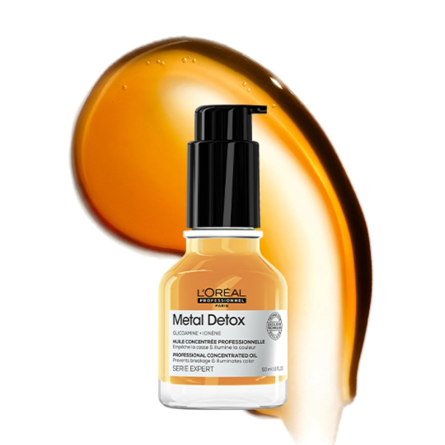L'Oreal Professionnel Metal Detox Leave-In Oil - Detoxify & Protect Hair Color | Shine & Damage Prevention