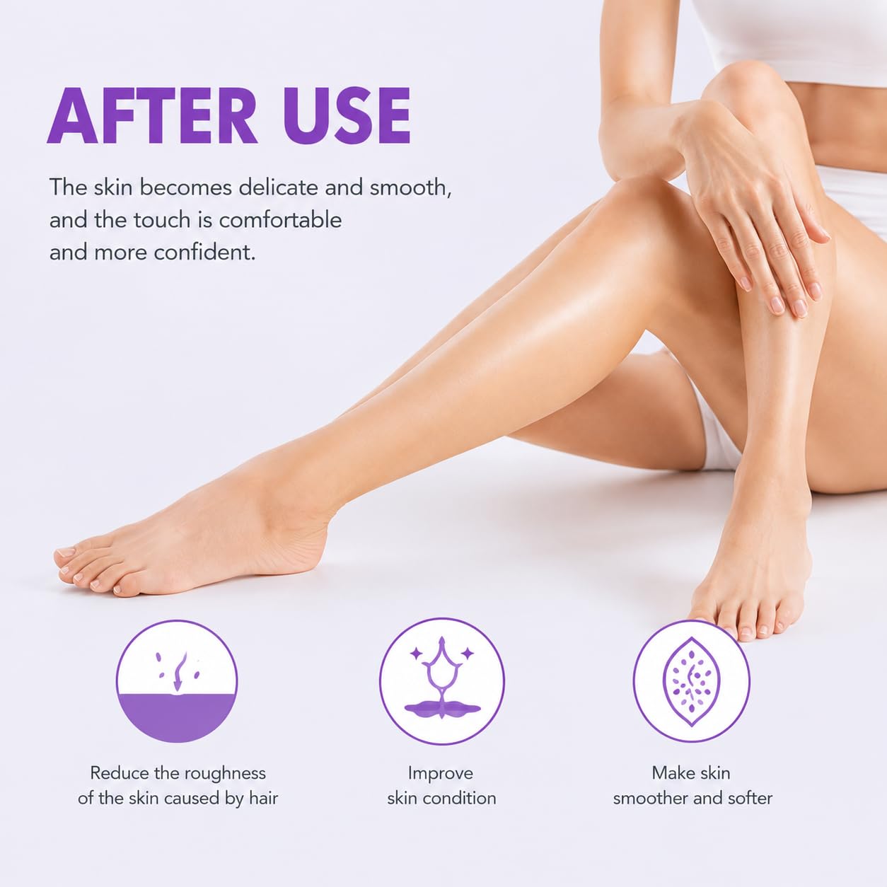 Hair Removal Spray - Gentle Formula for Smooth Skin on Legs, Arms, Chest, Underarms & Bikini Line