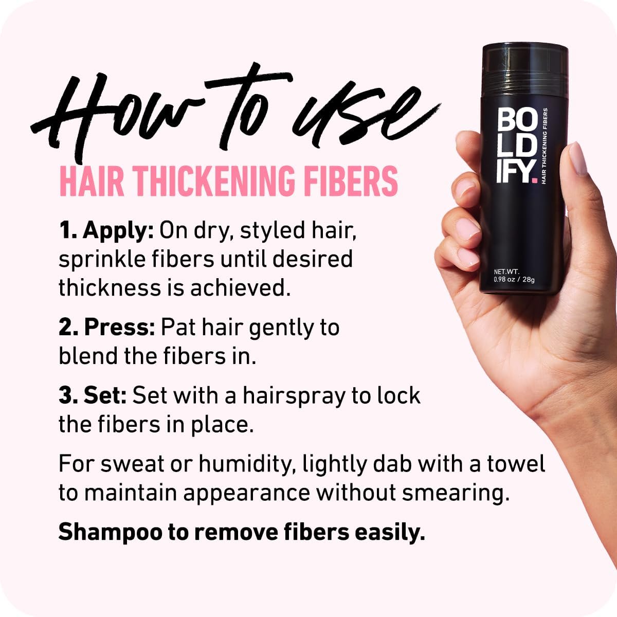 BOLDIFY Hair Fibers - Thinning & Fine Hair Solution for Instant Volume | 56g, Dark Brown, 14 Shades Available