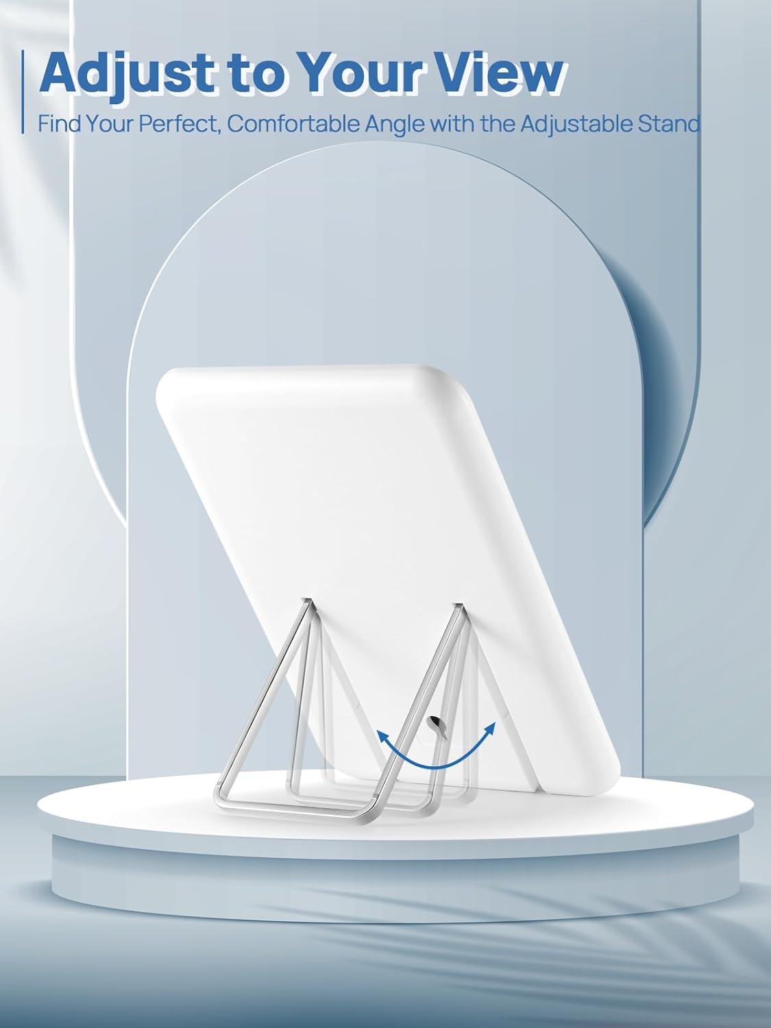 Omiro Makeup Mirror - 10X Magnifying Travel Mirror with Foldable Stand | 8 x 5 Inches, White