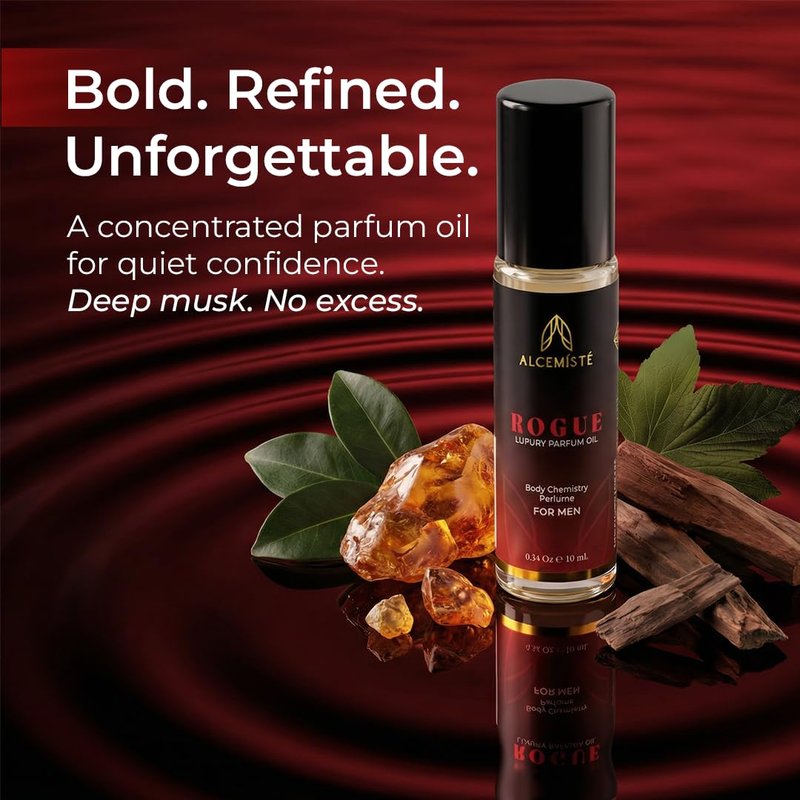 Pheromone Cologne For Men - Concentrated Oil-Based Perfume | Long-Lasting Amber & Musk Scent - 0.34 oz