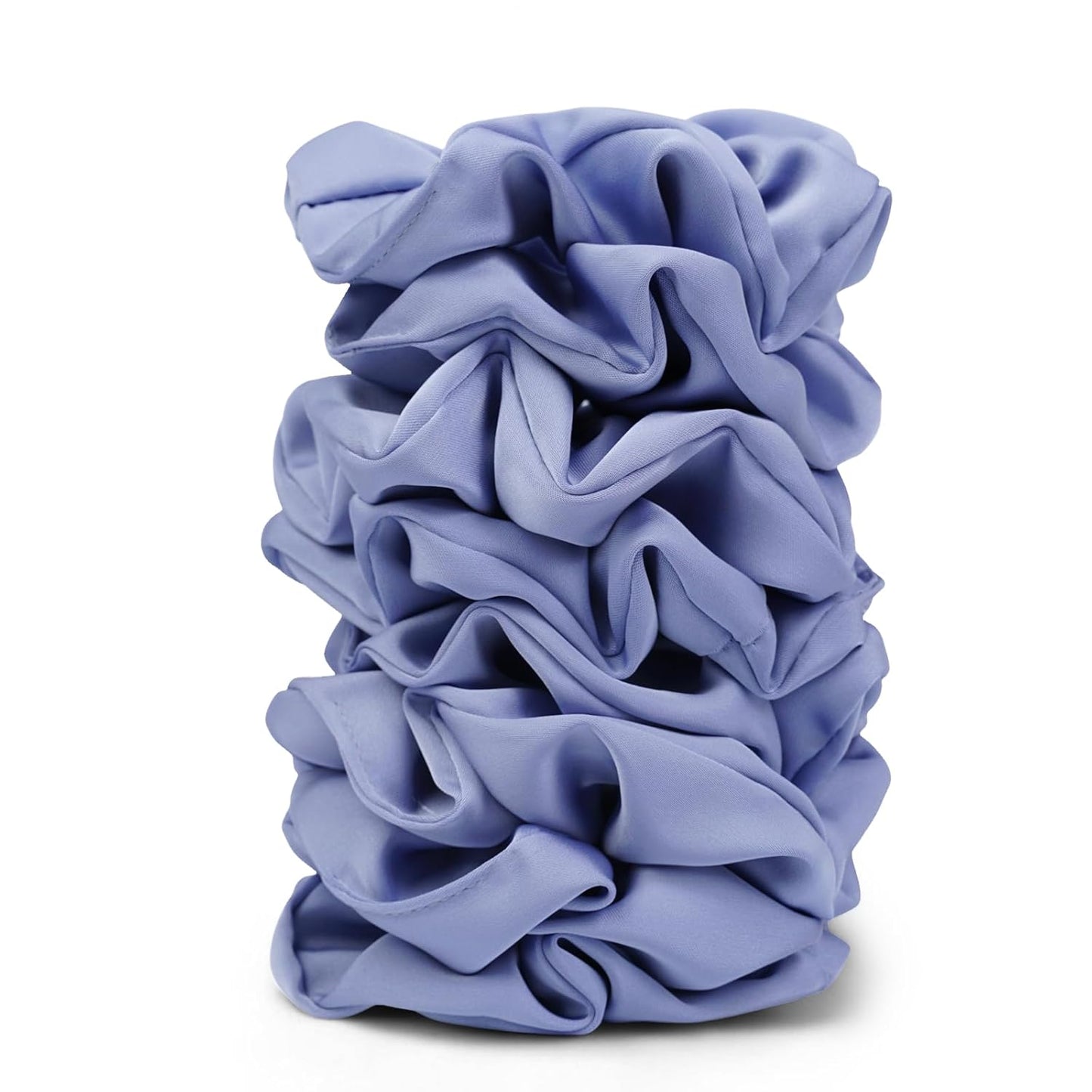 Satin Scrunchies for Women - 8PCS Black Silk Hair Ties | No-Crease, Frizz-Free Gentle Elastic Bands for All Hair Types