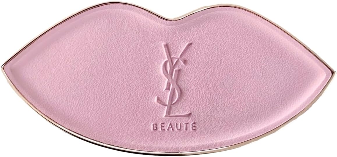 Yves Saint Laurent KISS Lips Compact Makeup Mirror - Small Pink Fashion Mirror (4" L x 2" H)