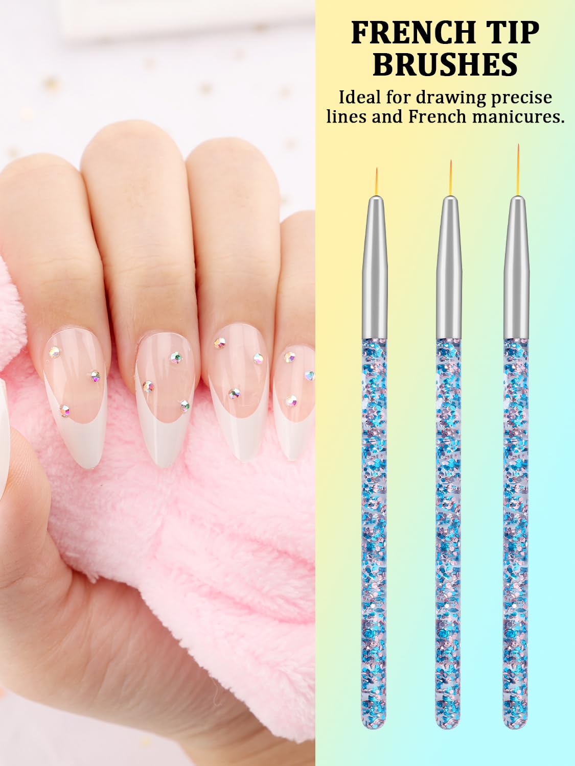 YOOVR Nail Art Tools Set, Nail Stand for Press on Holder for Painting Nails, Nail Art Brushes, Liner Brushes, Nail Dotting Tool, Must Haves Design Tools Supplies Kit for Nail Tech & Beginners