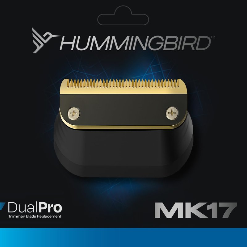 HUMMINGBIRD MK17 DualPro T-Blade Trimmer Replacement Blade Head – Genuine Blade Head Refill, Easy to Install, Hypoallergenic Gold Titanium Blades (Replacement Blade Only)