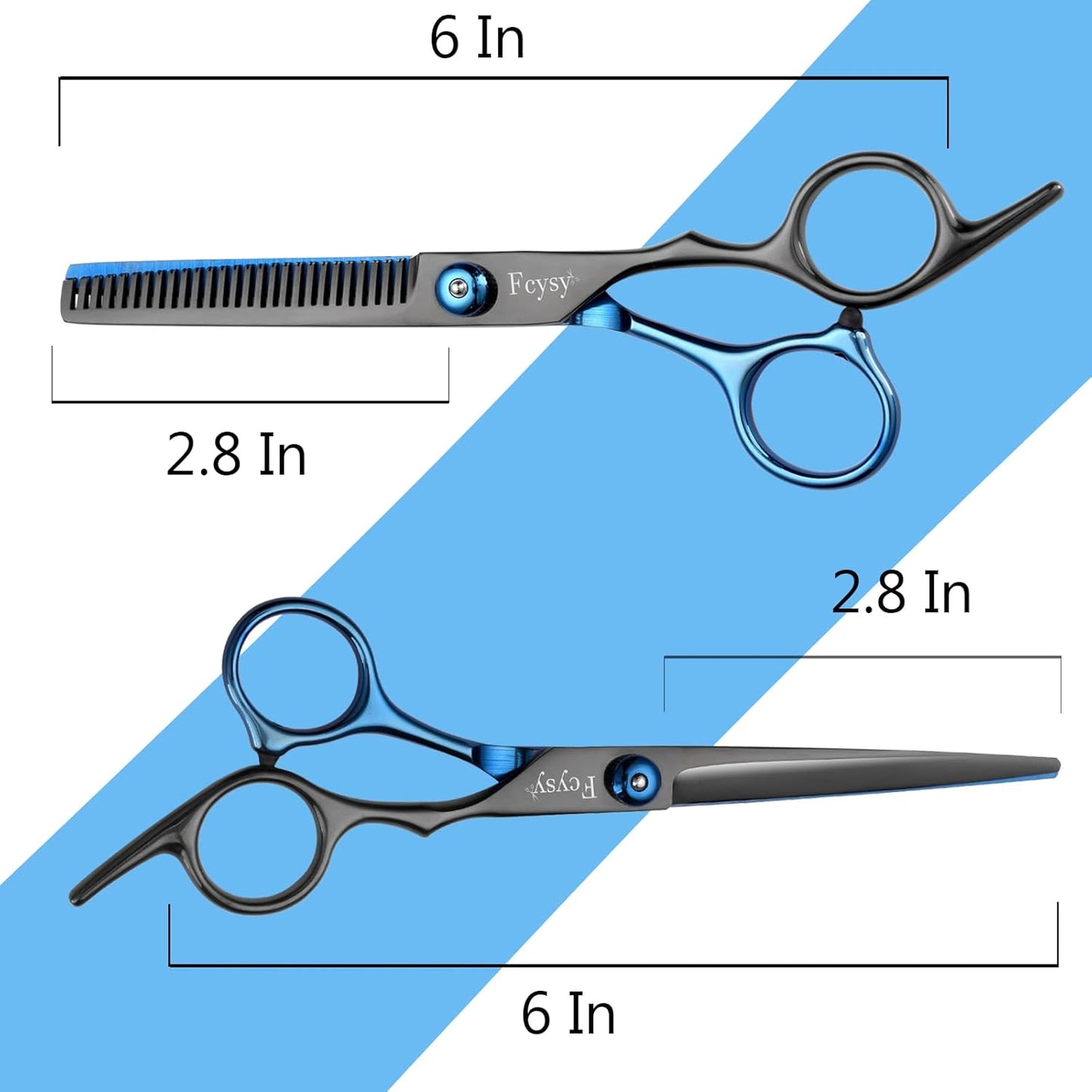 Professional Hair Cutting Scissors Set - Barber Shears Kit for Home & Salon Use | Blending Shears Included