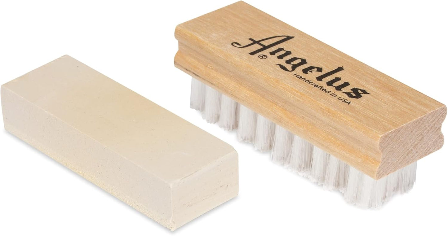 Angelus Suede & Nubuck Cleaner Kit - Stain Removal Eraser & Brush for Leather, Shoes, Handbags, Jackets | Restores Nap