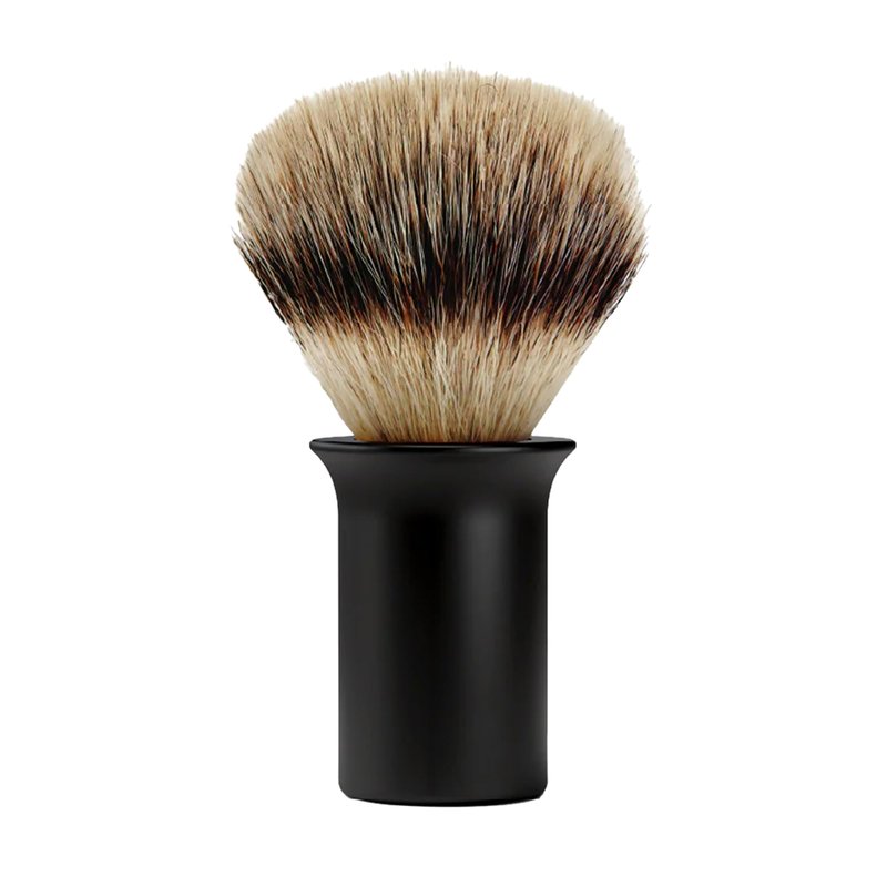 SUPPLY Silvertip Synthetic Shaving Brush for Men – Dense Synthetic Fibers, Thick Lather, Matte Black