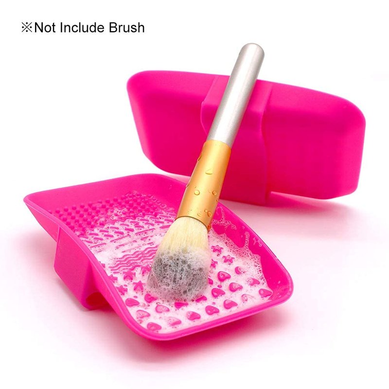 KINGZHUO Makeup Brush Cleaner Pad Cosmetic Brush Cleaning Mat Portable Washing Tool Scrubber Brush Cleansing Pad Makeup Cleaning Mat