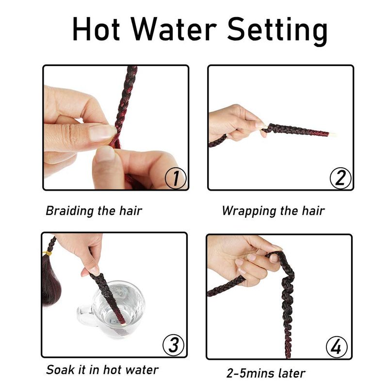 Pre-Stretched Braiding Hair - 22 Inch Synthetic Crochet Extensions | 6 Packs in Mixed Black, Dark Blue & Light Blue