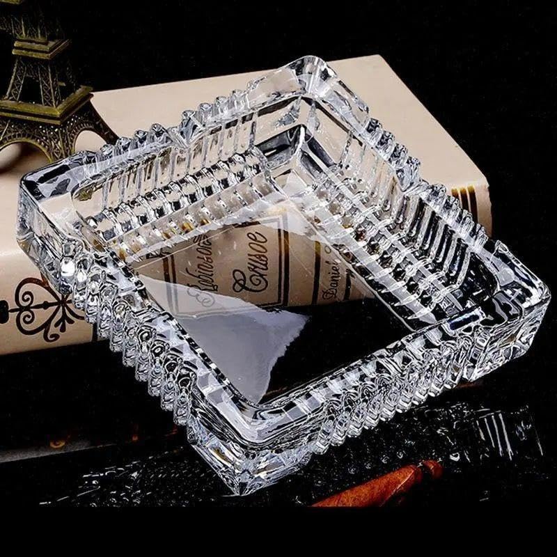 Handcrafted Glass Ashtray for Indoor & Outdoor Use - Elegant Decor