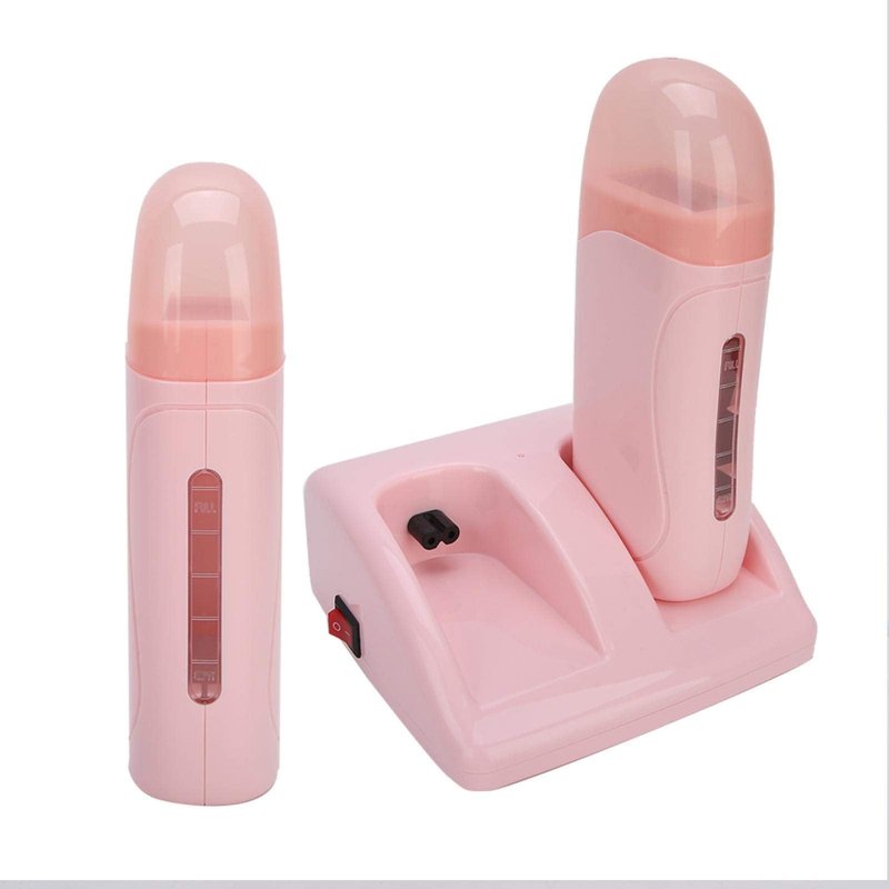 FILFEEL Roll On Wax Warmer with Double Cartridges, Professional Hair Removal Wax Heaters Hair Roller Epilator Wax Machine for Hair, Leg, Face, Armpit, Bikini, Eyebrow, Brazilian- (220V EU Plug)