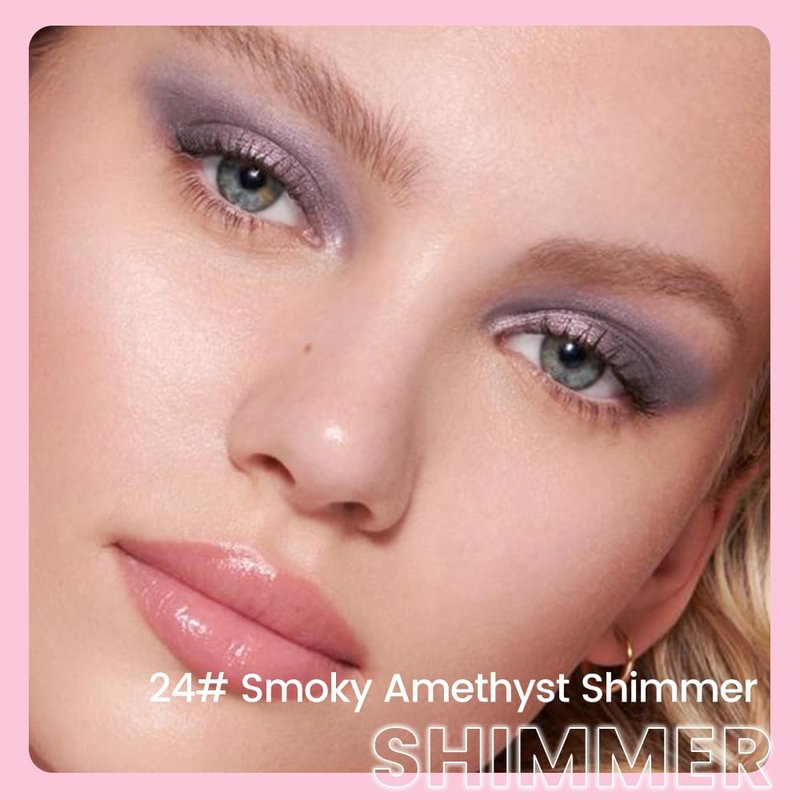 2in1 Cream Eye Shadow Brightener Sticks - Waterproof Pigmented Pencil Applicator | 24 Smoky Amethyst Shimmer