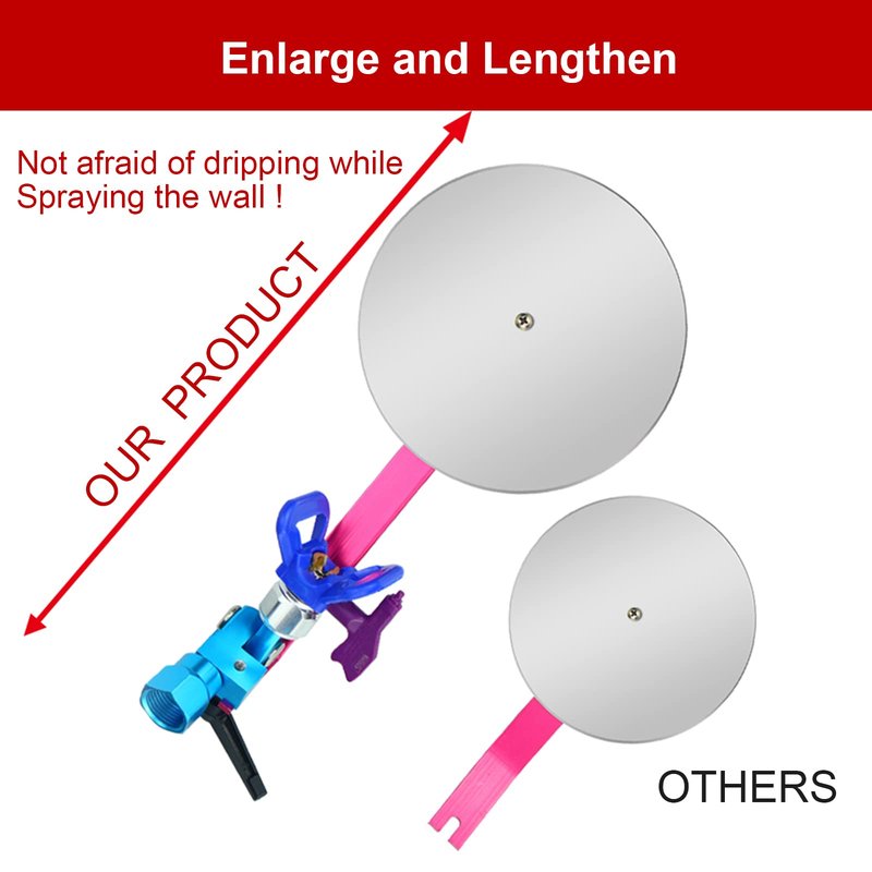 Airless Spray Gun Guide Spray Tool Paint Accessory Extension Airless Paint Sprayer Nozzle (silver)