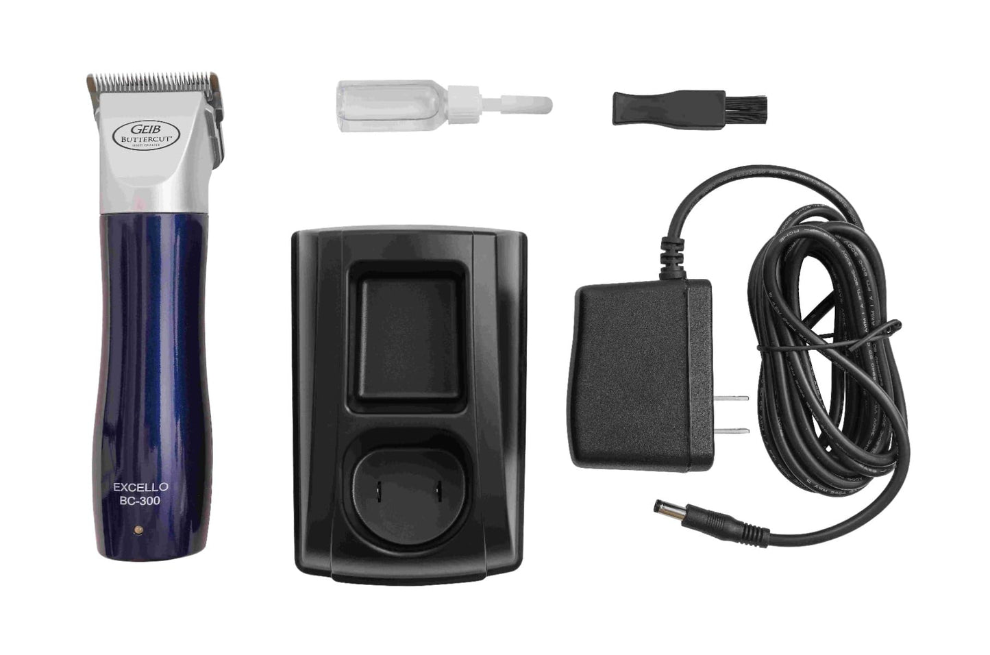 Buttercut Excello BC-300 Professional Hair Clipper, Navy Blue, Cordless, with Charging Stand Uses D-Blades