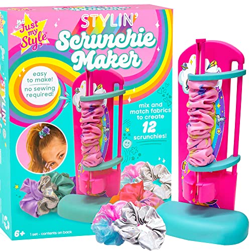 Just My Style Multicolor DIY Scrunchie Maker Kit with Gems & Fabric Strips