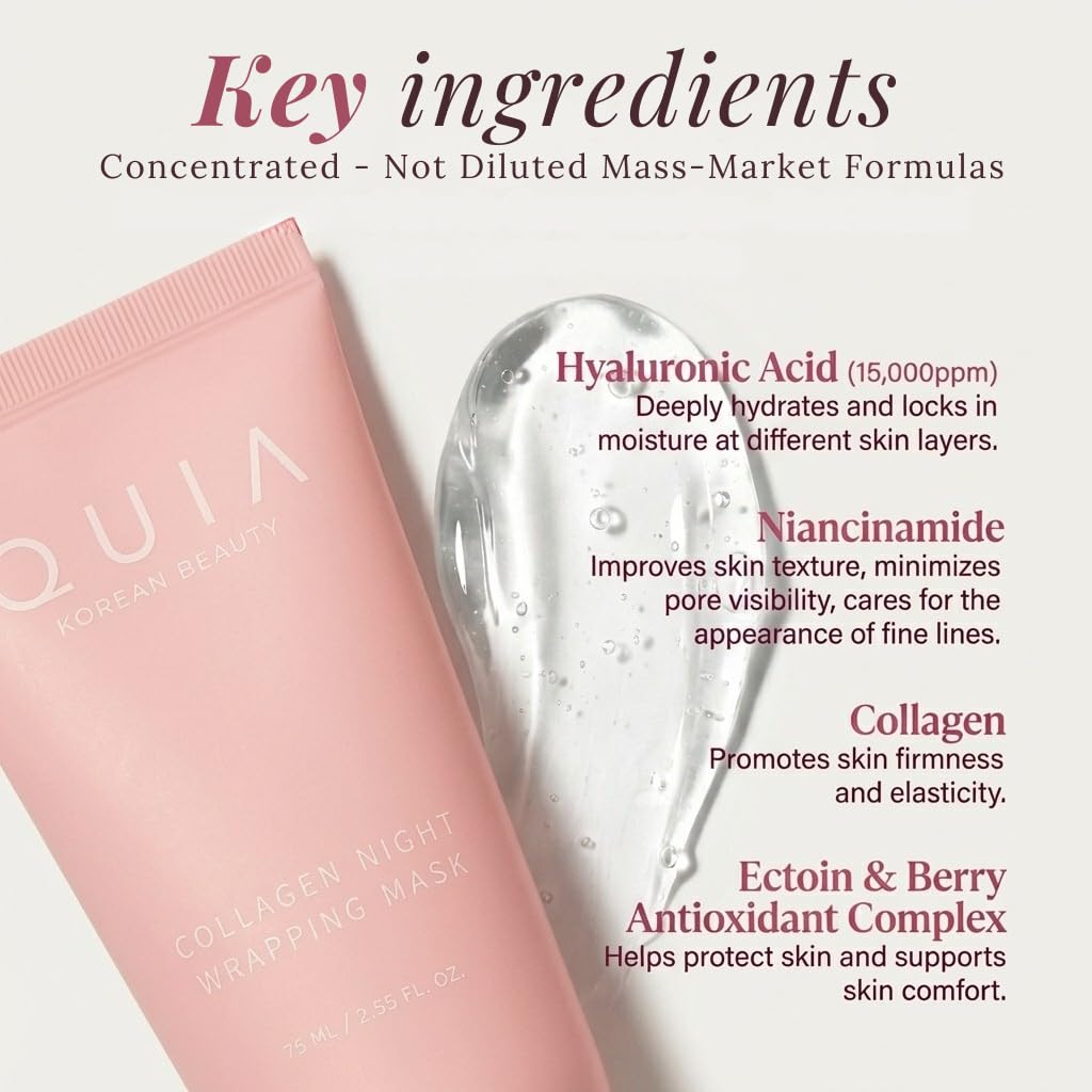 Collagen Wrapping Mask - Overnight Peel Off for Firmer Skin | 75ml Korean Skincare, All Skin Types