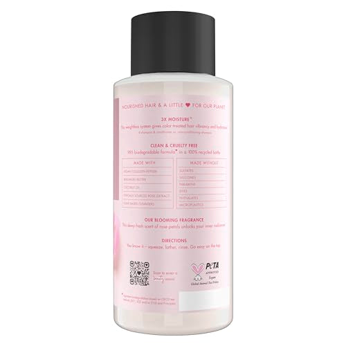 Love Beauty and Planet Vegan Collagen Moisture Shampoo with Rose - 13.5oz, Cruelty-Free, Sulfate-Free