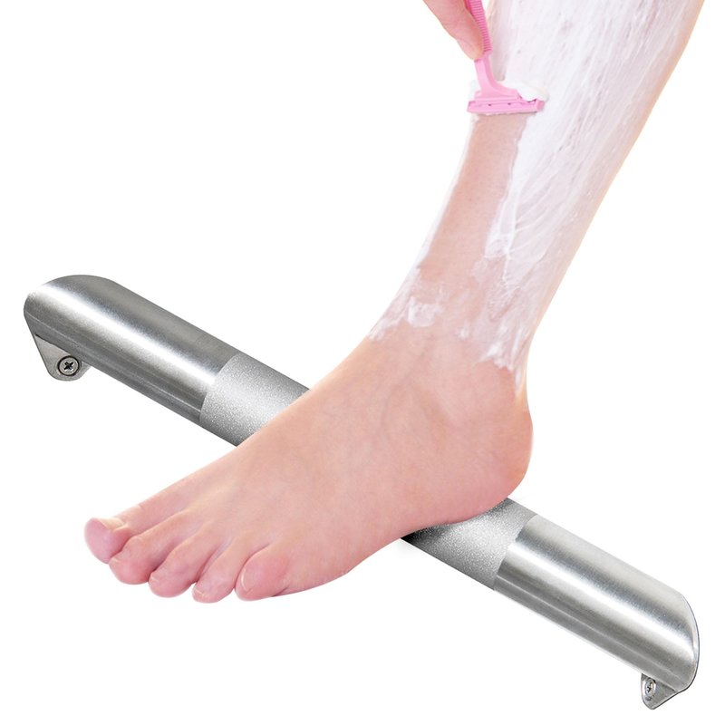 LUOGULIANG Shower Foot Rest for Shaving Legs, Wall Mounted Shower Foot Ledge, Antislip Stainless Steel Bar Foot Ledge for Bathroom, Brushed Nickel