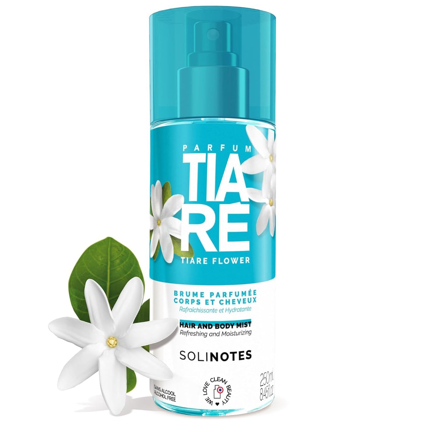 Tiare Body & Hair Mist - Tropical Vanilla Floral Perfume Spray | Alcohol-Free Hydrating Formula, 8.45 Fl Oz