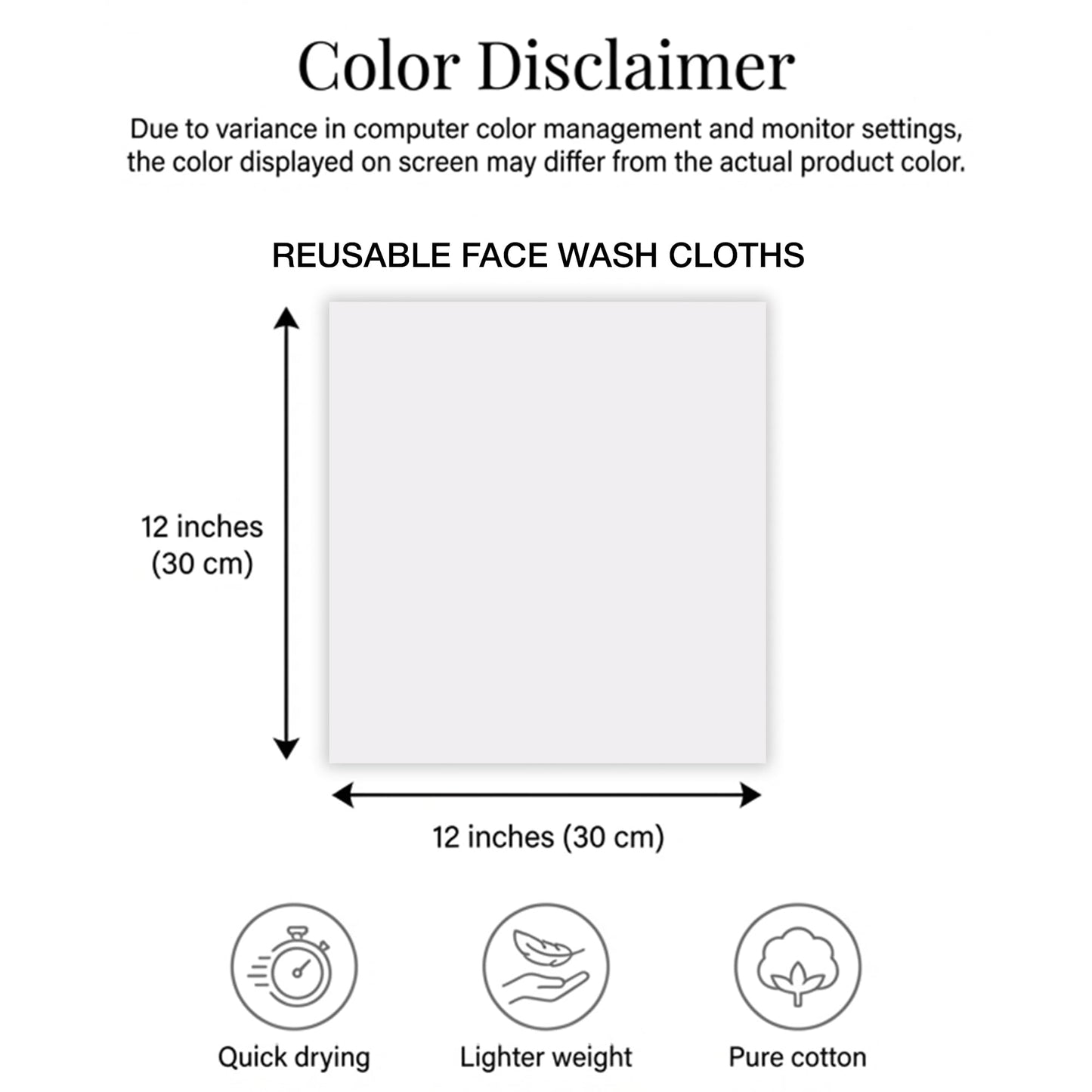 RIVERSIDE 12-Pack Premium 100% Cotton Hunter Green Face Towels for Bathroom [12x12] - Reusable Luxury Face Wash Cloths for Showering - 550 GSM Super Soft & Absorbent Washcloths for Body, Spa & Gym