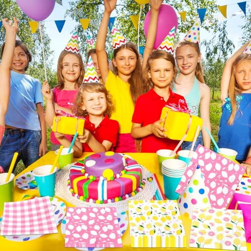 40 Pcs Pink Lemonade Party Napkins - Summer Fruit Theme