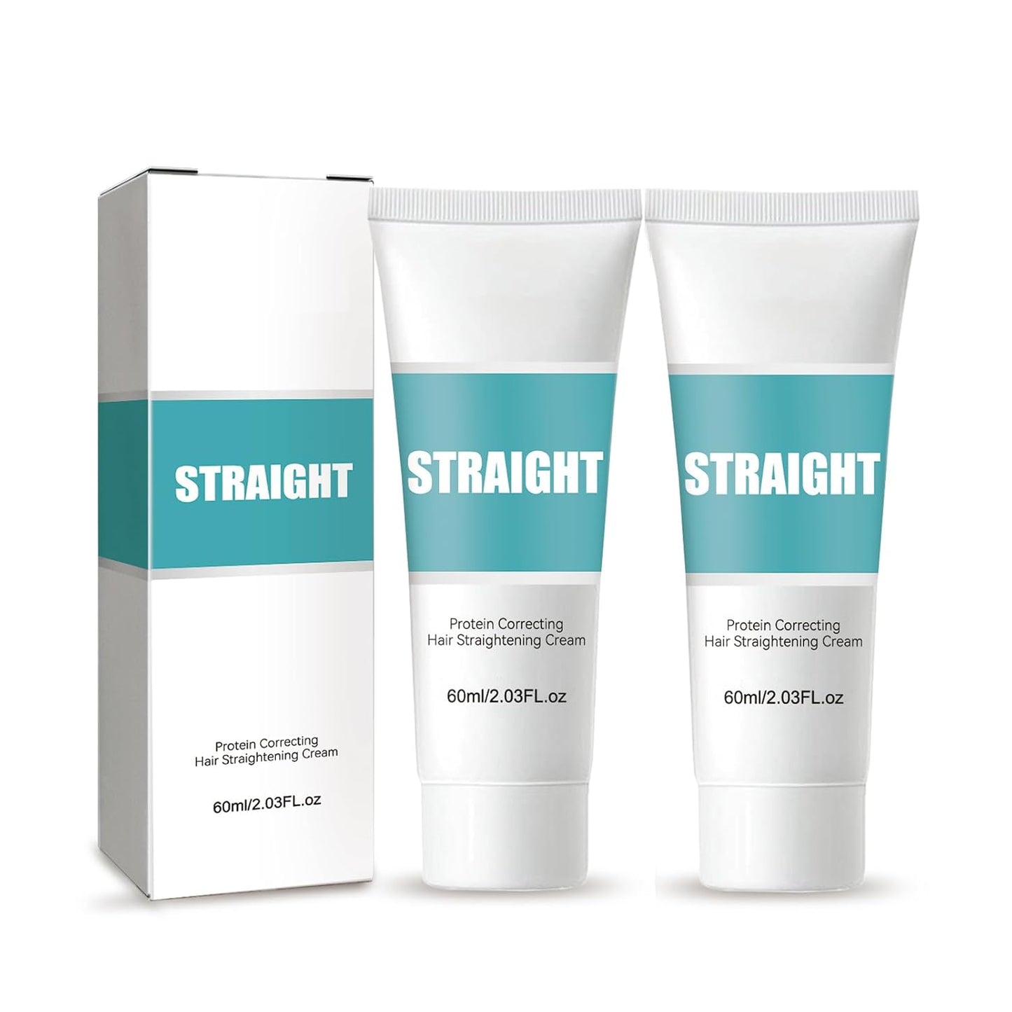Silk & Gloss Protein Hair Straightening Cream - 2PCS for Curly Hair Care