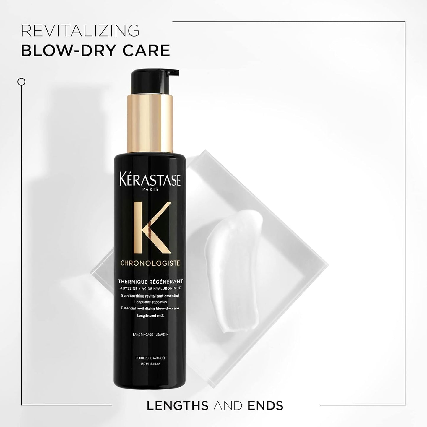 Kerastase Chronologiste Hair Serum - Heat Protectant with Argan Oil | Controls Frizz & Strengthens, 5.1 Fl Oz