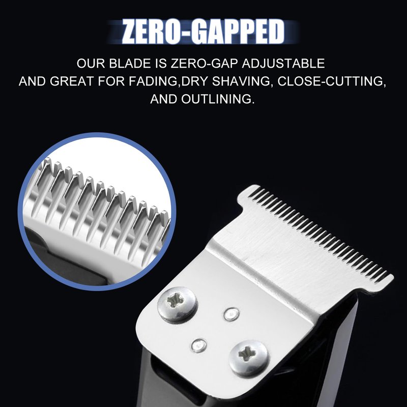 ZZYZSFUS Replacement T-Blade Set for D7/D8 Steel Blade, Compatible with Slimline Pro Li D7/D8 Hair Clipper Trimmer (Silver)