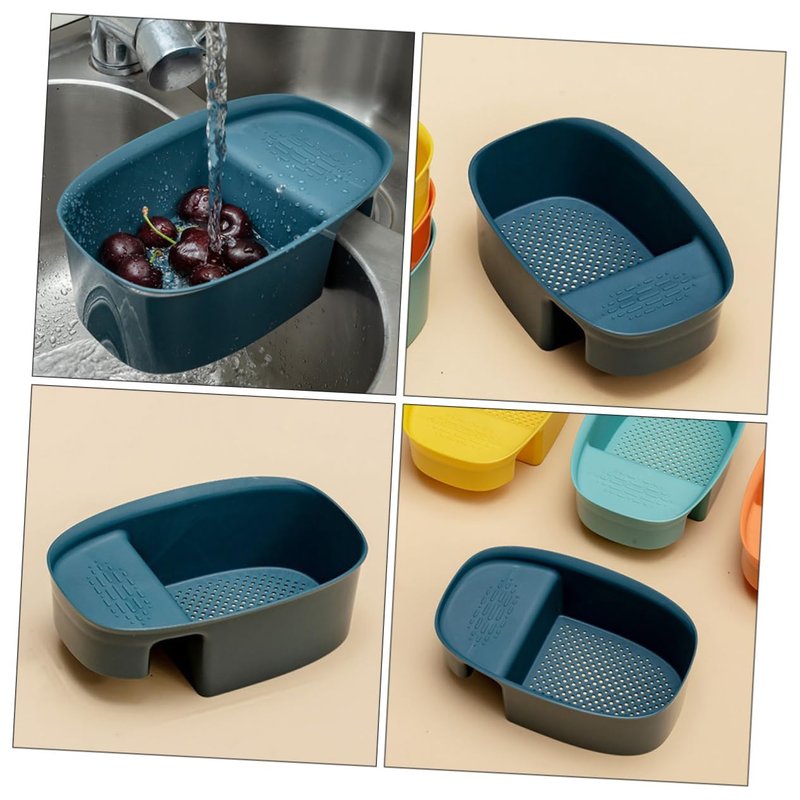 Uonlytech Drain Basket Sink strainers for Kitchen Sink Drainage Food Catcher Sink Drain Strainer Sink Drainer Basket Kitchen Sink Strainer Sink Filter Hanging Basket Multifunction Plastic