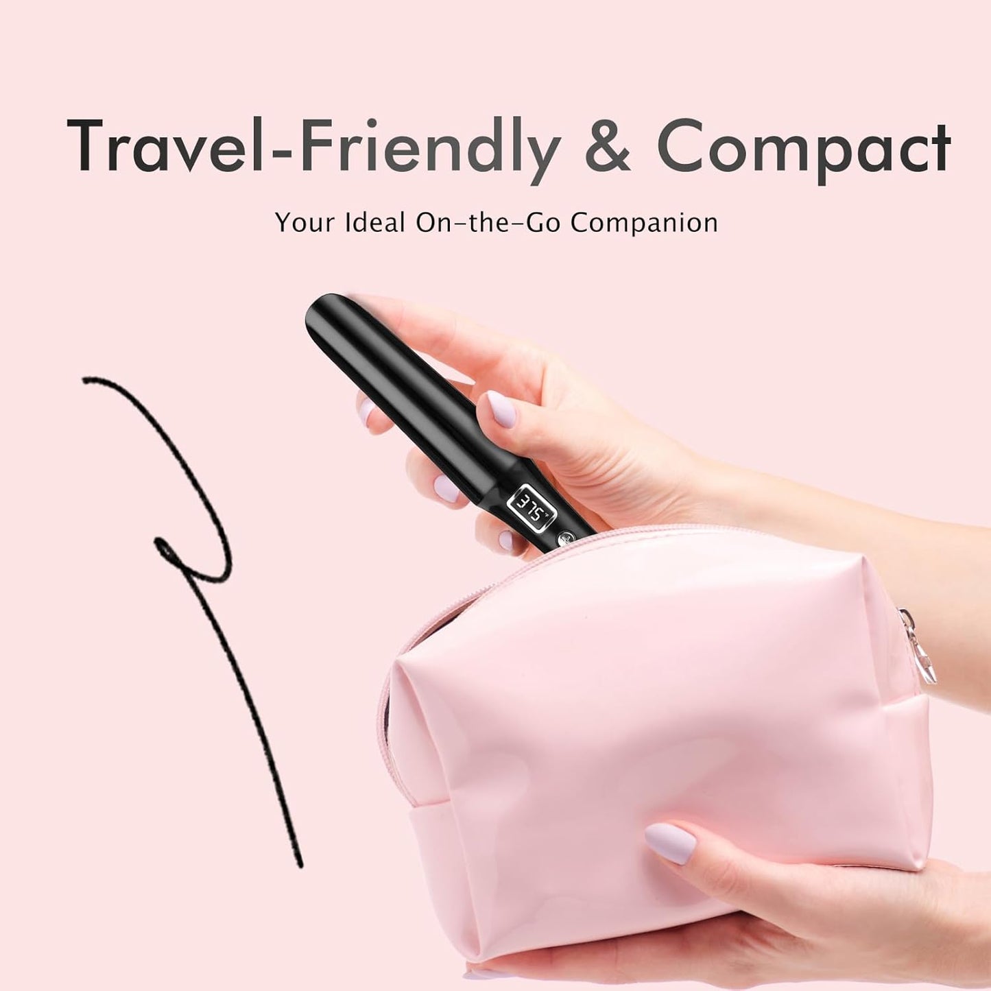 PRITECH 2-in-1 Hair Straightener and Curler - Titanium Flat Iron & Ceramic Curling Iron, Rapid Heat-Up, Dual Voltage | Black
