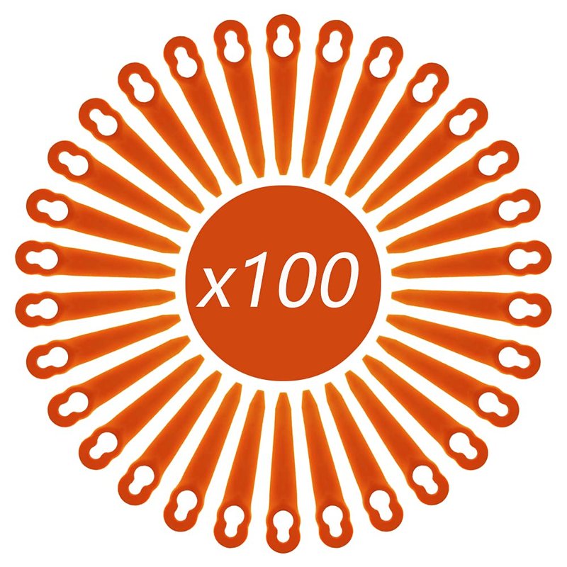 FourShow 100Pcs Replacement Plastic Blades Compatible with STIHL Polycut 2-2 Polycut 3-2 FSA 45 FSA 57 FSE 52 strimmer