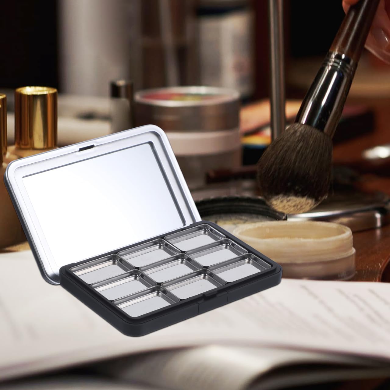 Refillable Eyeshadow Palette - Empty Makeup Storage Box for Lipstick & Blush | Versatile & Stylish Design