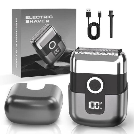 LYRSLF Electric Foil Shavers for Men: Mini Electric Razor, Foil Shaver for Face, IPX7 Waterproof Wet Dry Cordless Razor with 3 Floating Blades, LED Display for Travel & Home, USB Type C