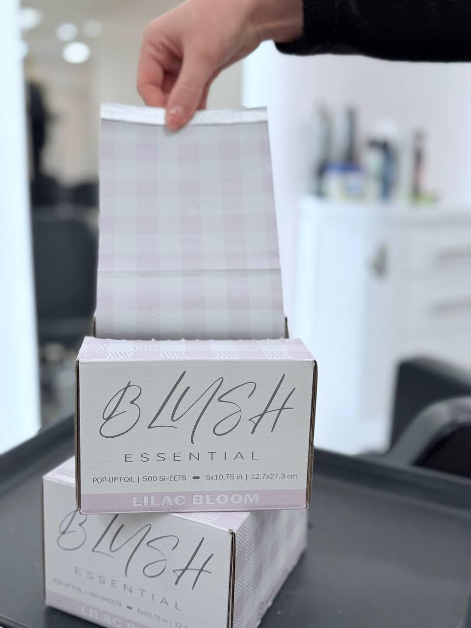 Blush Essential Lilac Bloom Design Hair Foils - Salon Foils for Coloring - Aluminum Foil Sheets for Hair,5"x10.75" 500 Sheets, Professional Hair Foils for Highlighting and Salon Use, Cute Hair Foils