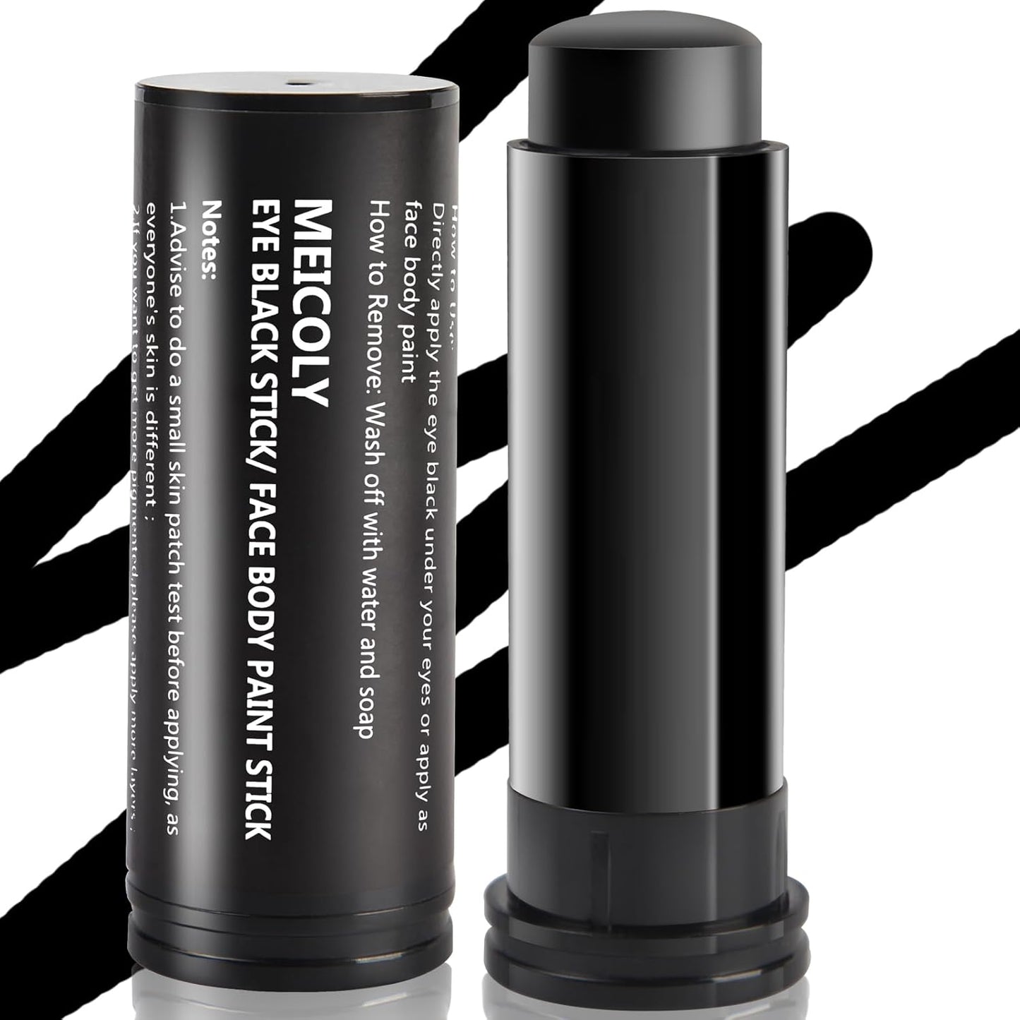 Black Face Paint Stick for Sports | Easy Application Eye Black for Baseball, Softball, Football, Lacrosse - 0.5 Oz