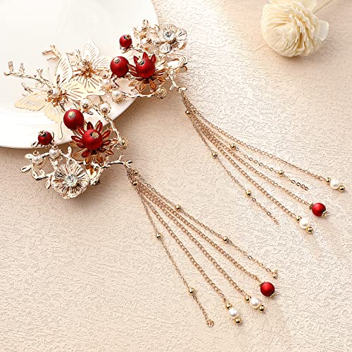 Lurrose Butterfly Tassel Hairpin - Traditional Japanese Kimono Accessory