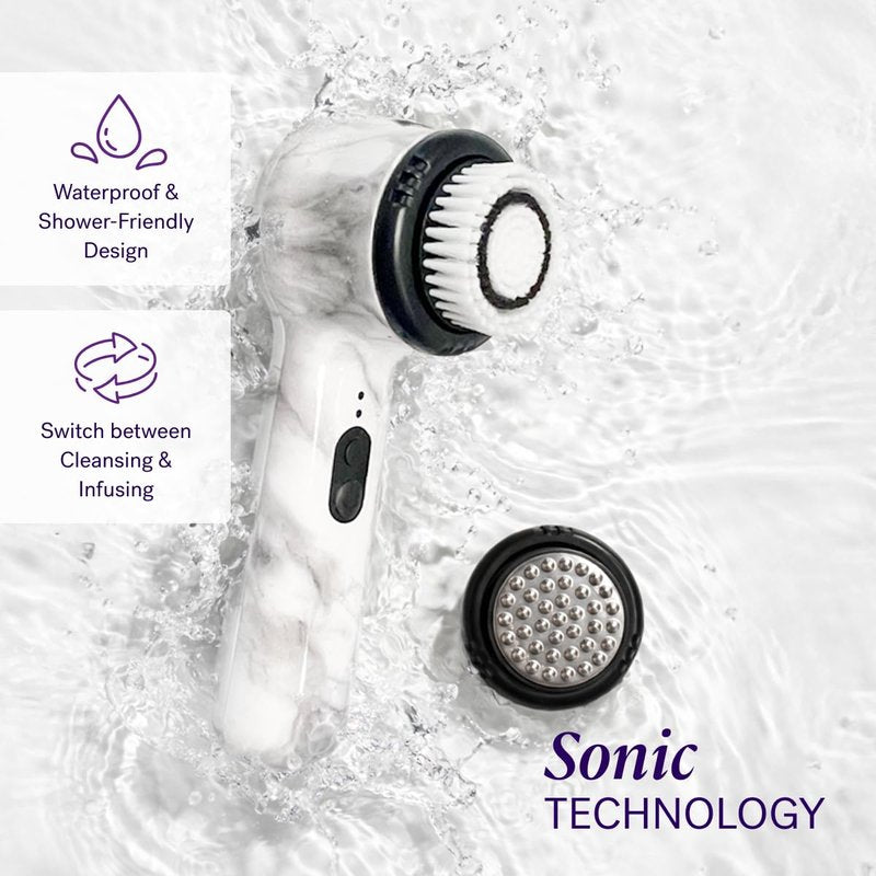 Michael Todd Beauty Soniclear Allure 2026 Reader’s Choice Award Winner Facial Cleansing + Exfoliation Brush System with Antimicrobial Protected Bristles, 4 Speeds, Serum Infusion Head + Travel Case
