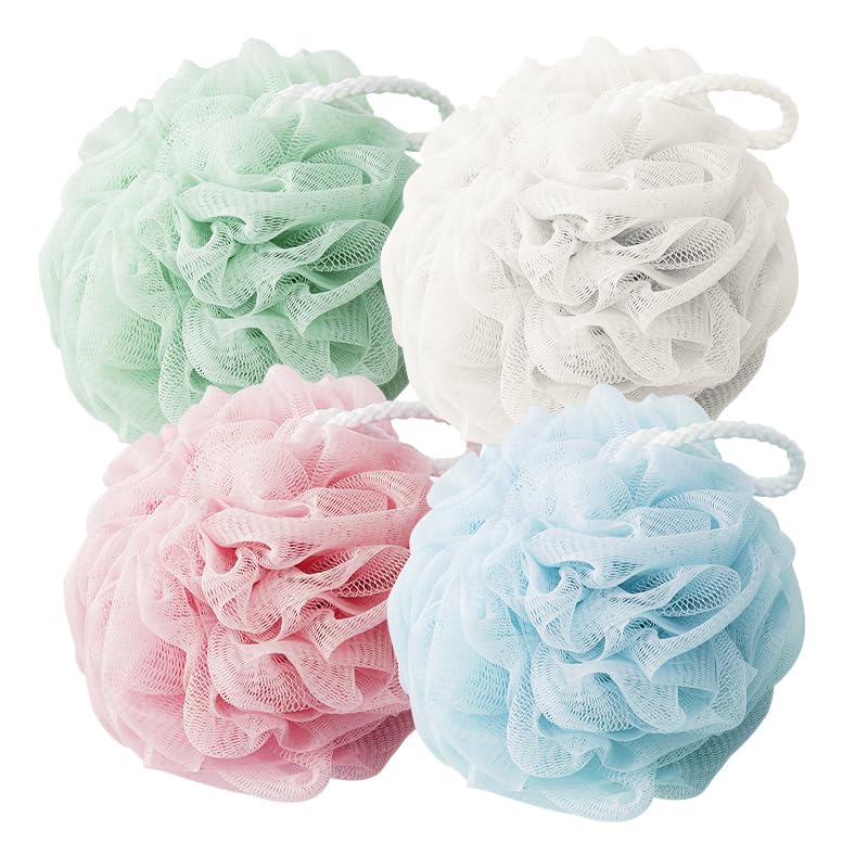 Exfoliating Shower Loofah Sponge - 4 Color Body Scrubber
