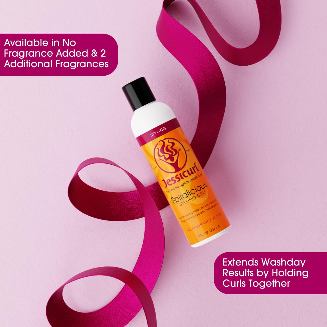 Jessicurl Spiralicious Gel - Curl Defining & Frizz Control | Island Fantasy, 32 Fl Oz