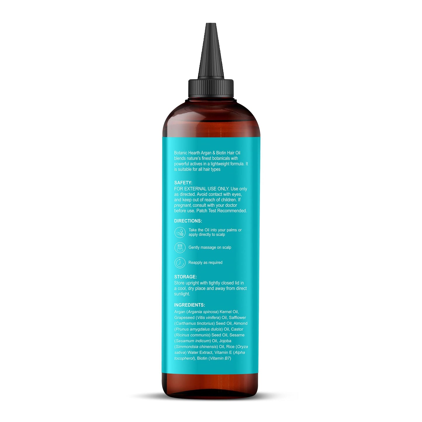 Botanic Hearth 100% Pure Argan & Biotin Oil For Hair Growth & Hair Treatment Oils 6.7 Fl oz