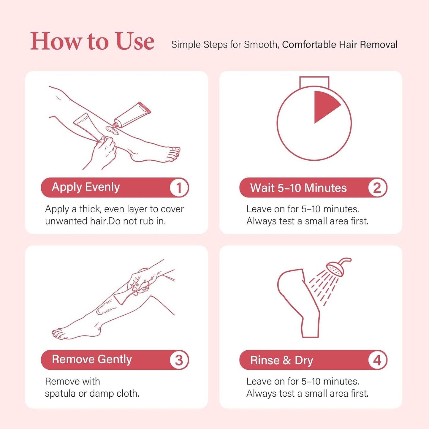 Hair Removal Cream - Painless Depilatory Cream for Sensitive Skin | Fast 5-10 Minute Formula for Legs, Bikini Line & Underarms