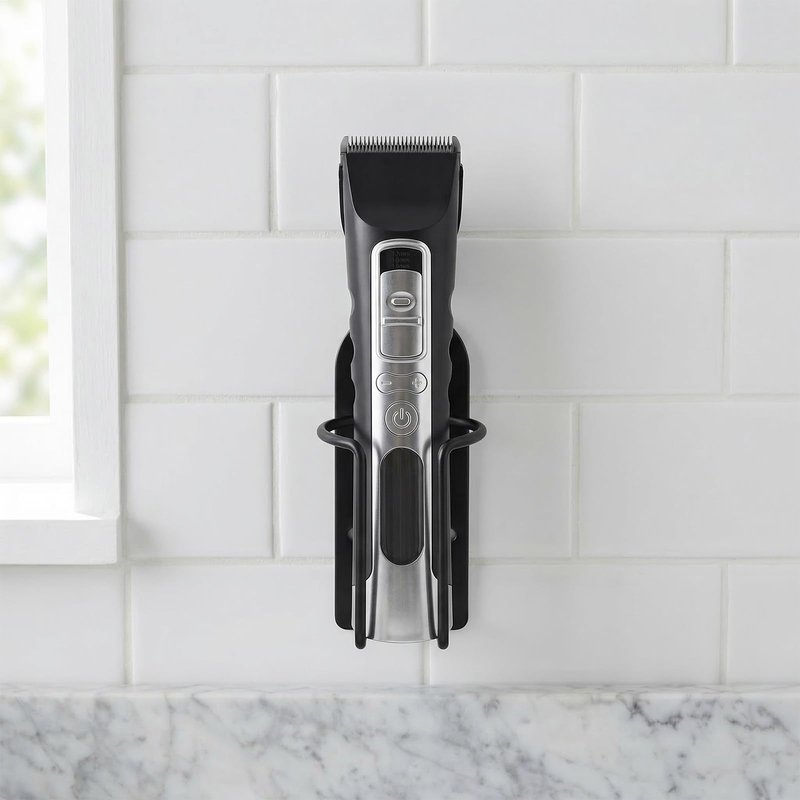 Didiseaon Stainless Steel Barber Hair Clipper Holder Wall Mounted Tool Organizer for Salon Accessories Lightweight Sturdy Electric Shaver Stand for Home Barber Shop Use Aesthetic Hair Tool Rack