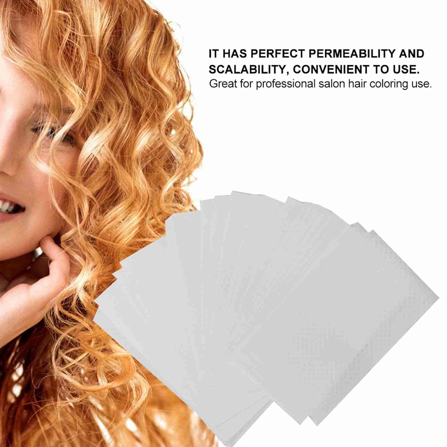 500PCS Breathable Perm End Papers - Disposable High-Temperature Hair Styling Sheets | Ideal for Salon & Home Use