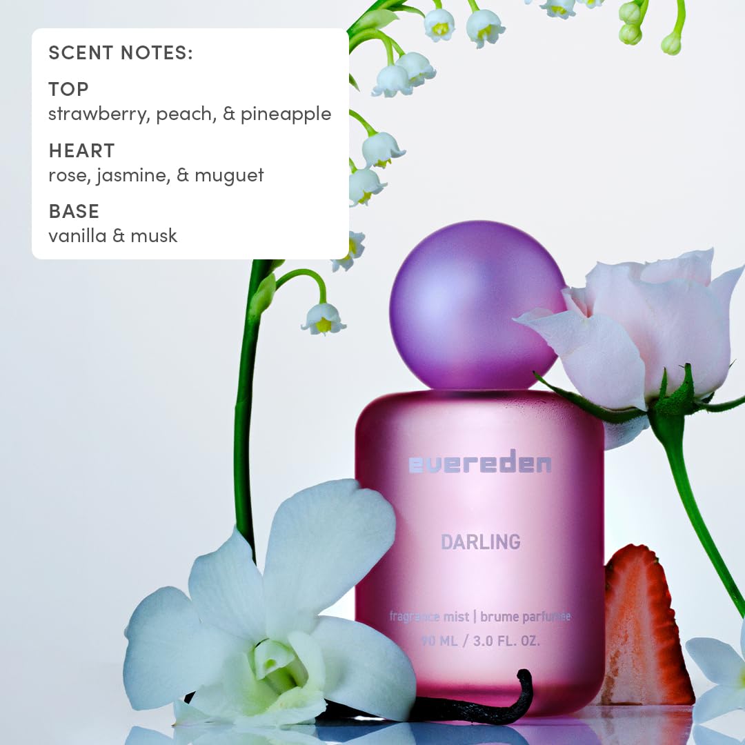 Evereden Hair & Body Mist - Darling | Clean Vegan Fragrance Spray for Teen Girls in Aesthetic Bottle