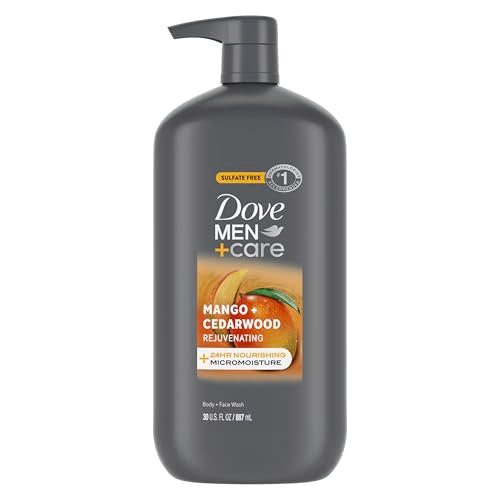 Dove Men+Care Body and Face Wash - Rejuvenating Mango + Cedarwood, 30 oz