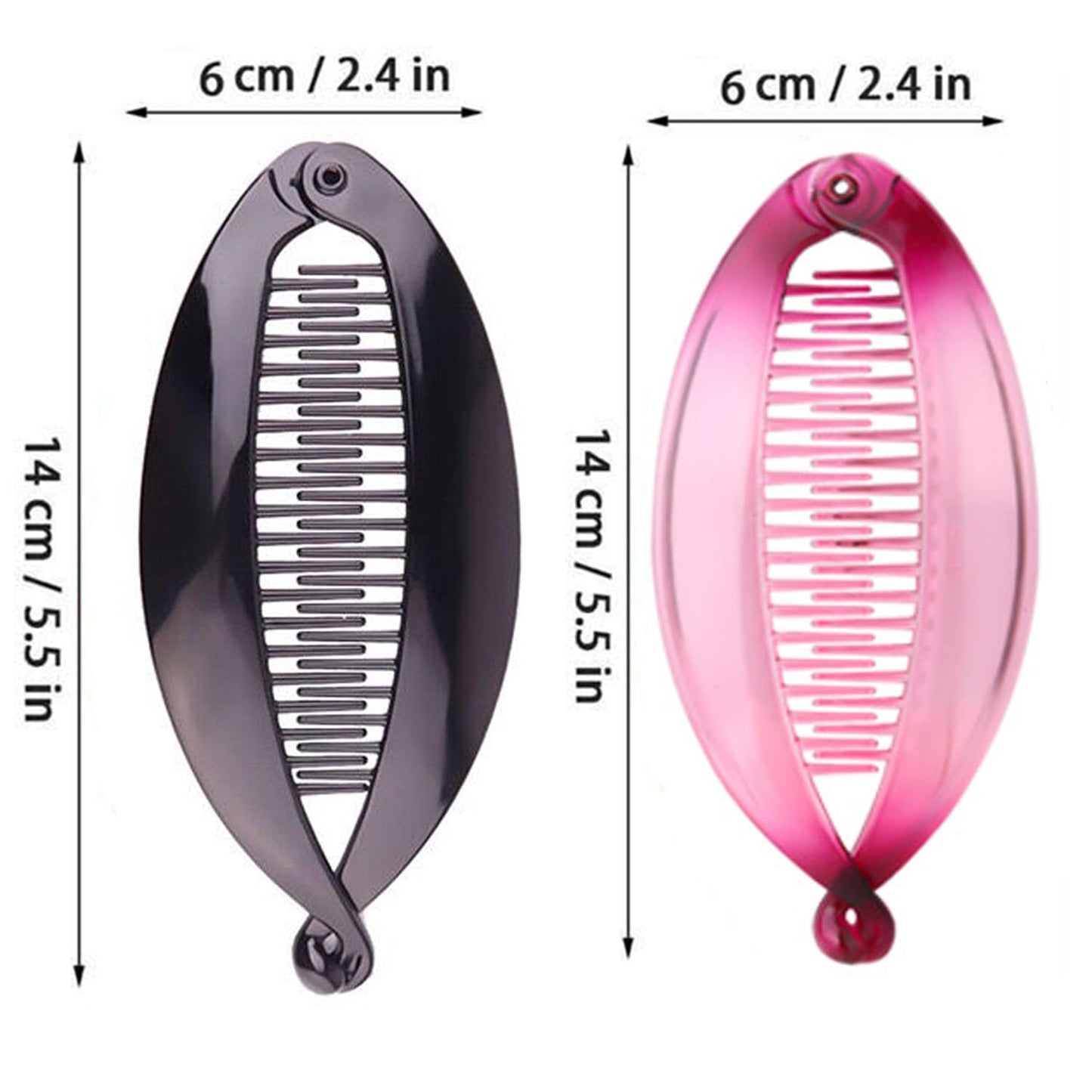 Fishtail Hair Clips - Double Banana Combs for Thin Hair | Stylish Hair Accessories for Women & Girls