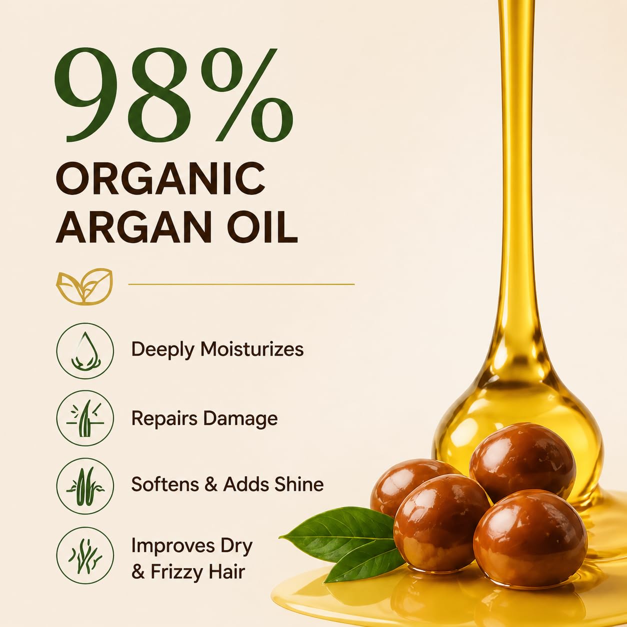DR.EMMET Argan Oil Moisturizing Hair Mask, Deep Conditioning Repair Mask For Damaged Hair, Treatment for Anti-Frizz and Hydration – 35 oz