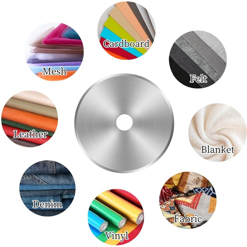AMASEWART 60mm Rotary Cutter Blades Fits Fiskars Olfa, Replacement Rotary Blade for Fabric, Quilting, Sewing and Arts & Crafts, Pack of 10